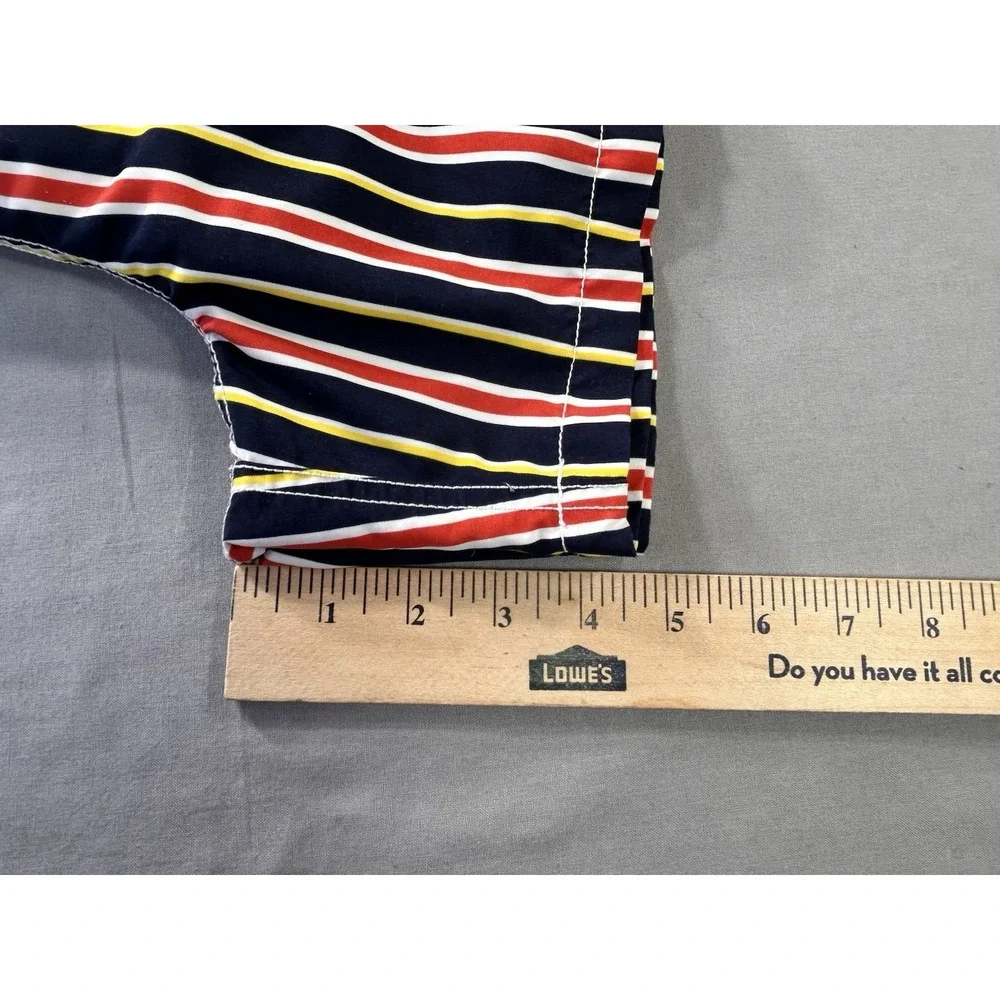 Polo Ralph Lauren Men's Medium‎ Striped Swim Shorts Green Polo Pony Beach Pool